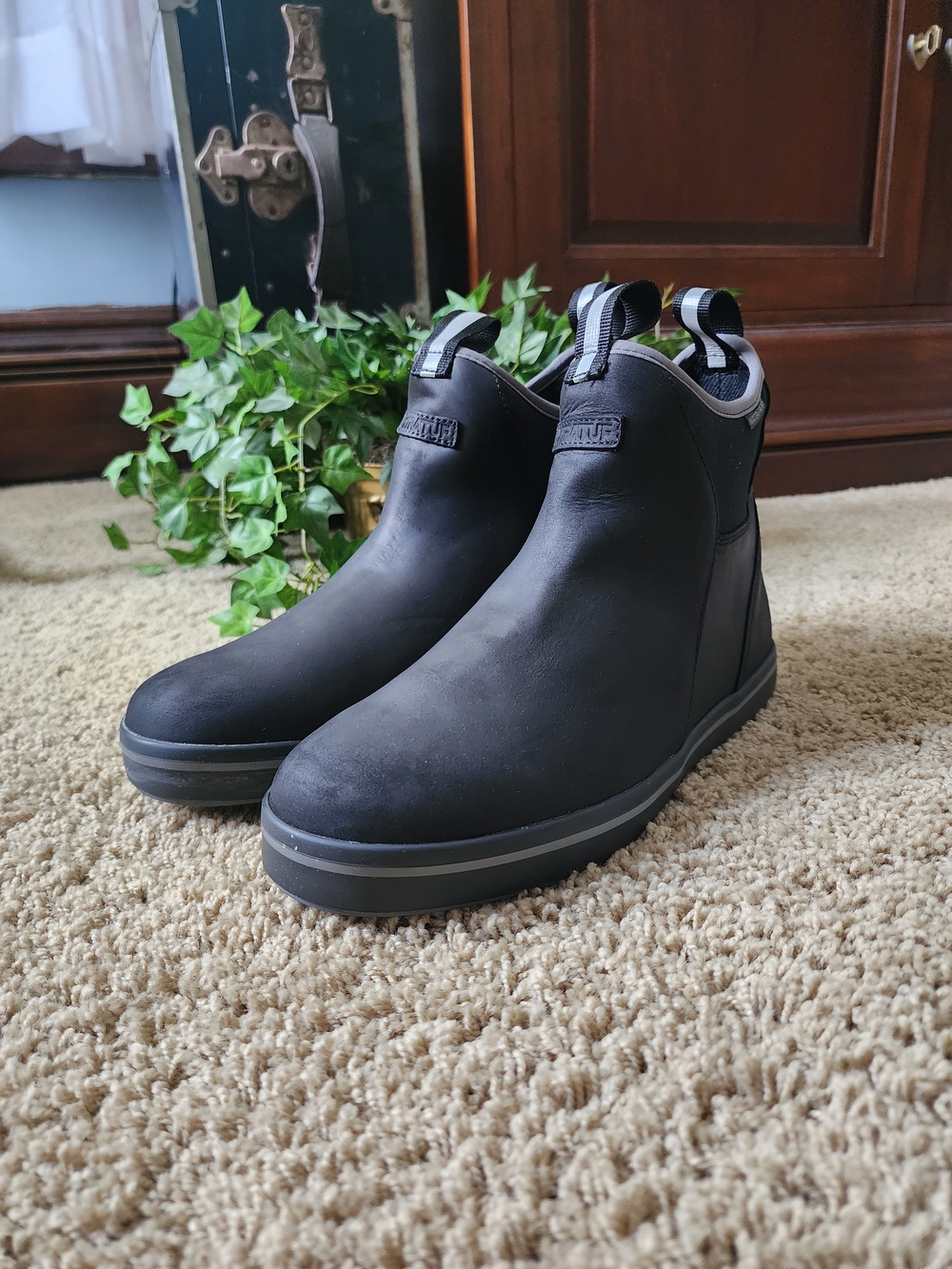 Men's Waterproof Black Slip-On Rain & Snow Chelsea Boots